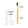 Bamboo Natural Folding Toothbrush with 4 Replaceable Brush Heads and Reusable Handle - Image 4