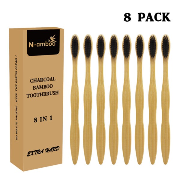Bristles Bamboo Charcoal Toothbrush for Adult