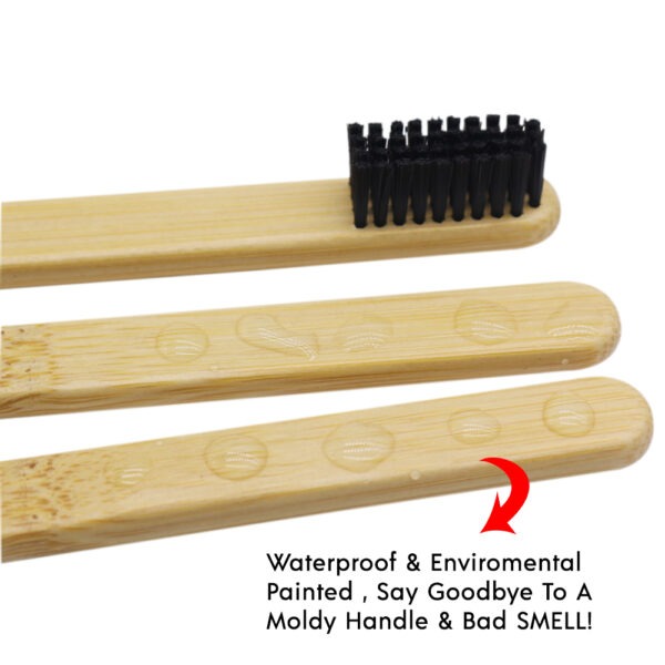 Kids Bamboo Toothbrush Child Size Waterproof & Anti-Moldy Pack of 12 - Image 4