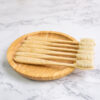 Natural Boar Hair Carved Handle Bamboo Toothbrush (6pcs)-Toothbrush Pattern Random