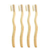 Natural Boar Hair Bamboo Toothbrush-Wave Shape  ( 6 pcs)