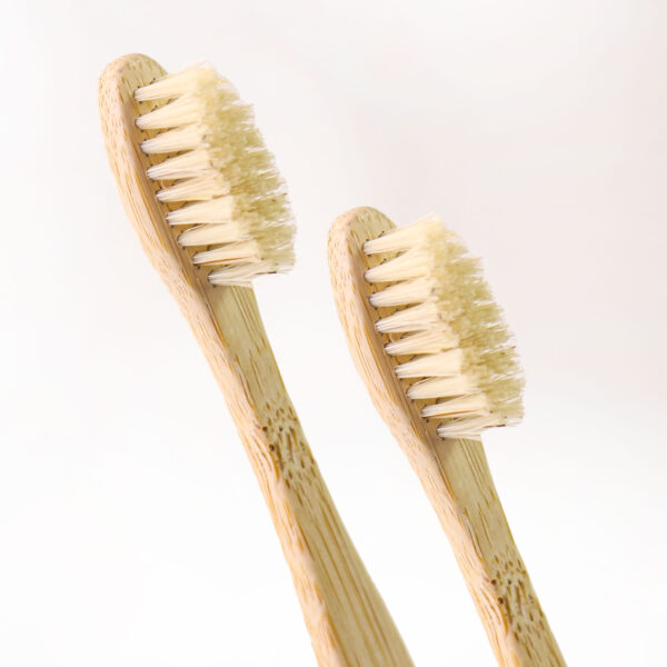 N-amboo ContourGrip Bamboo Toothbrush 6-Pack with Natural Boar Bristles - Image 2