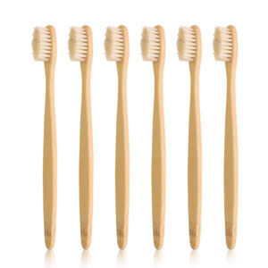 N-amboo PetiteCare Bamboo Toothbrush（6 Pack） - Compact 17cm for Women & Teens