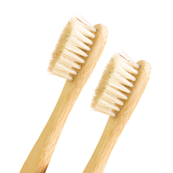 N-amboo Boar Bristle Bamboo Toothbrush - Ergonomic Wide Grip (6 Pack) - Image 2