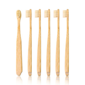 N-amboo Bamboo Toothbrush 6-Pack - 1cm Thick Handle & Boar Bristles