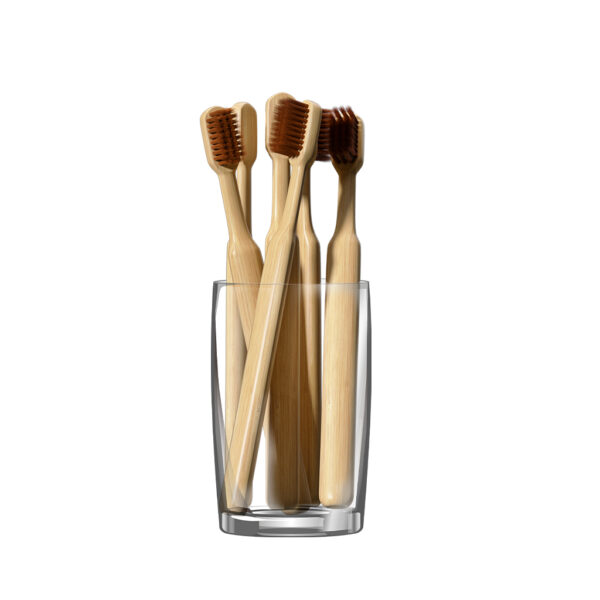 Bamboo Toothbrush | Ultra-Soft PBT Bristles & Rounded Ergonomic Handle-Kids 14.5cm (5.7")(6pcs) - Image 3