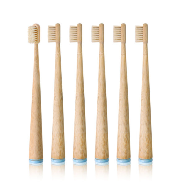 Bamboo Toothbrush with Tapered Handle & Boar Bristles ( 6 pcs) - Image 4