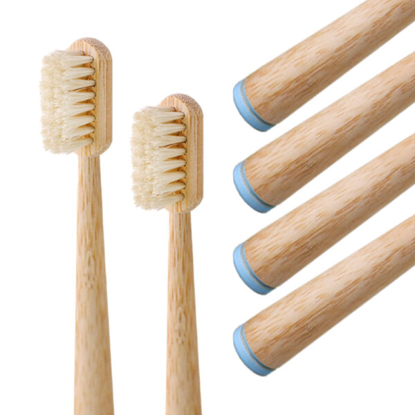 Bamboo Toothbrush with Tapered Handle & Boar Bristles ( 6 pcs) - Image 3
